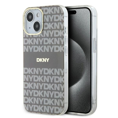 DKNY IML Mono &amp; Stripe MagSafe case for iPhone 15 / 14 / 13 - beige