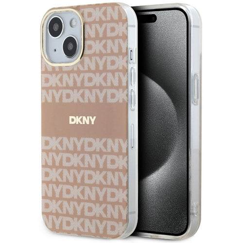 DKNY IML Mono &amp; Stripe MagSafe case for iPhone 15 / 14 / 13 - pink