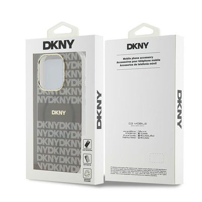 DKNY IML Mono &amp; Stripe MagSafe case for iPhone 15 Pro Max - beige