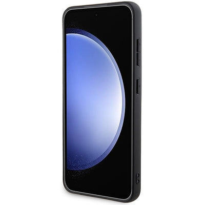 DKNY Leather Pattern Metal Logo MagSafe case for Samsung Galaxy S24 - black