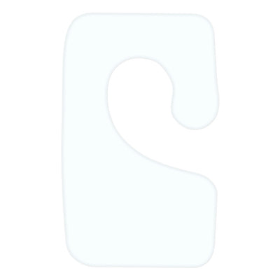 Hook pendant 35x22 mm right with rubber glue 1000 pcs/roll — Hurtel