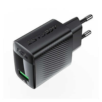 Acefast A90 Charger GaN USB-A QC 18W - Black