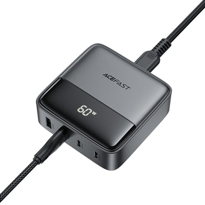 Acefast Z6 Charger Network GaN Desktop 2x USB-A / 2x USB-C PD 65W - Black