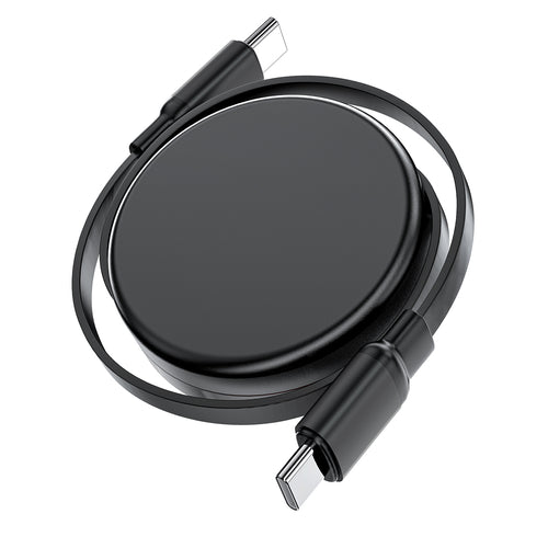 Acefast C13-03 USB-C - USB-C 60W Cable Retractable - Black