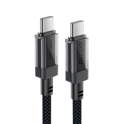 Acefast C12 USB-C / USB-C PD cable 60W 480Mb/with nylon braid - black
