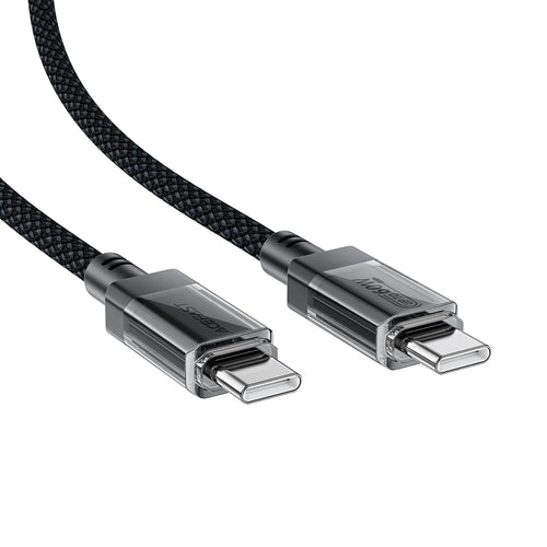 Acefast C12 USB-C / USB-C PD cable 60W 480Mb/with nylon braid - black