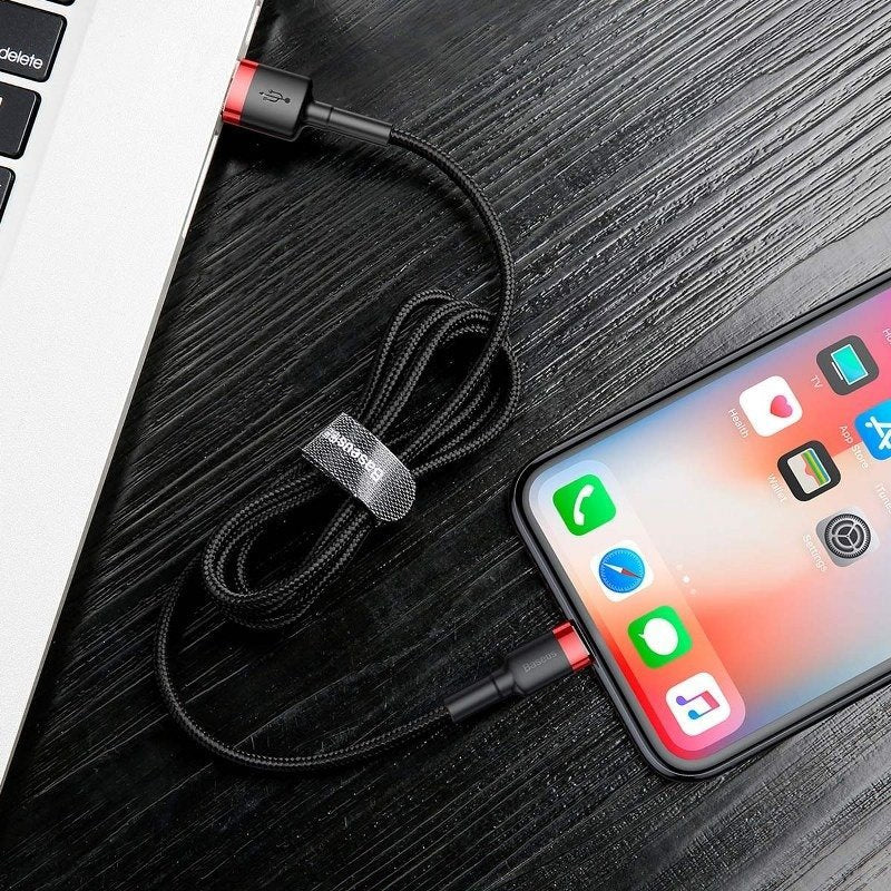 Baseus Cafule USB Lightning Cable 2,4A 0,5m (Red+Black) - Product Image 8