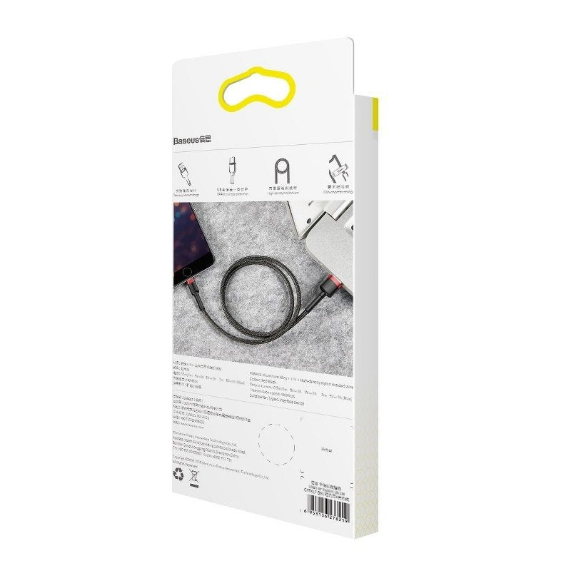 Baseus Cafule USB Lightning Cable 2.4A 1m (Red+Black) - Product Image 10