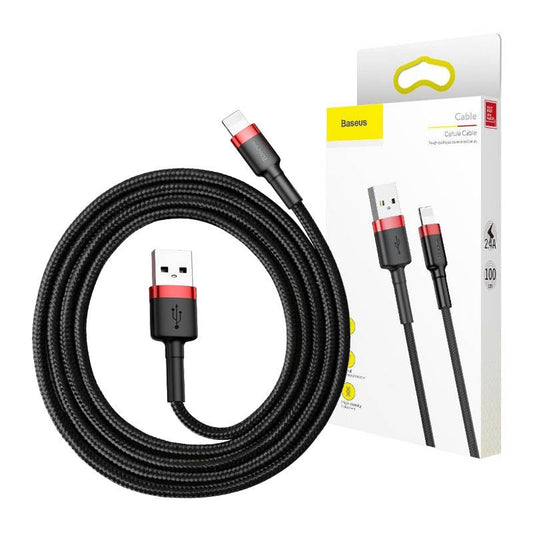 Baseus Cafule Cable USB Lightning 2A 3m (Black+Red) - Product Image 1