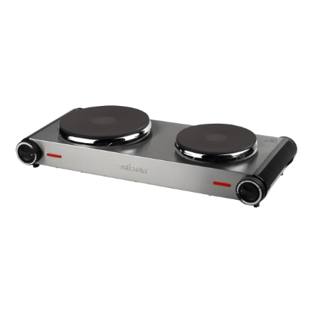 Tristar | Free standing table hob | KP-6248 | Number of burners/cooking zones 2 | Electric | Stainless Steel/Black