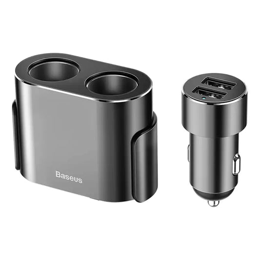 Baseus Lighter socket splitter 2xUSB 3,1A 100W (Black) - Product Image 1