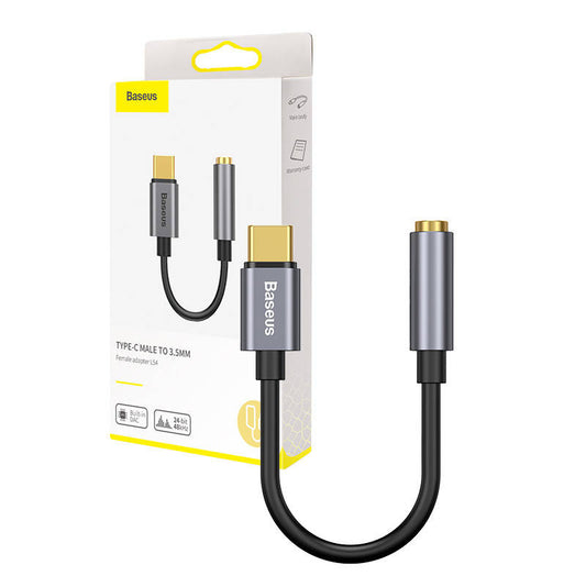 Baseus L54 Audio Adapter USB-C + mini jack 3,5mm (Black+Gray) - Product Image 1