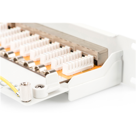 Digitus | Patch Panel | DN-91624S | 48.2 x 4.4 x 10.9 cm | Category: CAT 6; Ports: 24 x RJ45; Retention strength: 7.7 kg