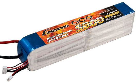 Batterie Gens Ace 5000mAh 44.4V 60/120C 12S1P