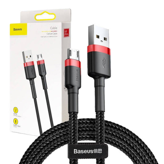 Baseus Cafule Micro USB Cable 2A 3m (Black+Red) - Product Image 1
