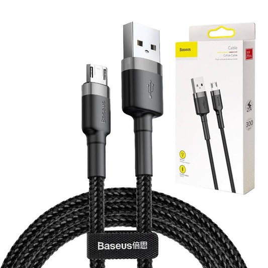 Baseus Cafule Cable USB For Micro 2A 3m Gray+Black - Product Image 1