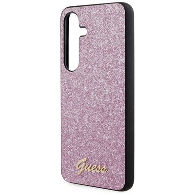 Guess Glitter Script case for Samsung Galaxy S24+ - purple