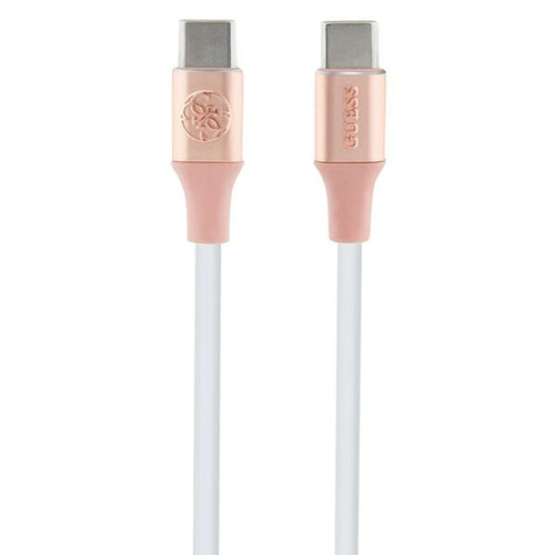 Guess Ebossed Logo USB-C / USB-C Cable 1.5m Fast Charging - Pink