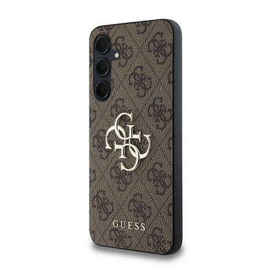 Guess 4G Big Metal Logo case for Samsung Galaxy A35 - brown