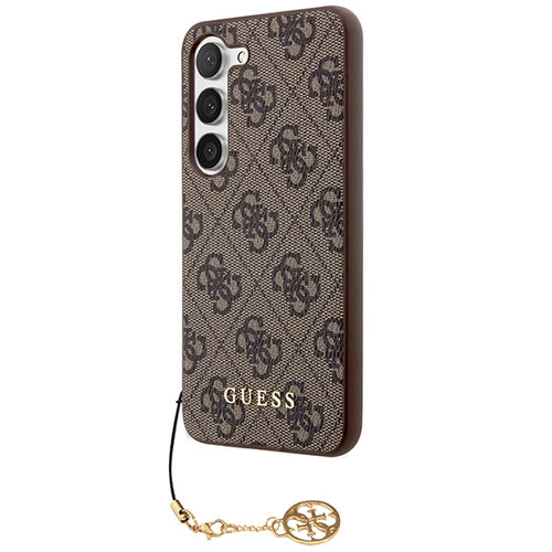 Guess 4G Charms Collection case for Samsung Galaxy A35 - brown
