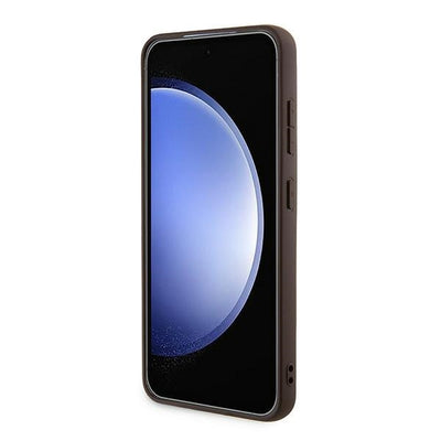 Guess 4G Metal Gold Logo case for Samsung Galaxy A35 - brown