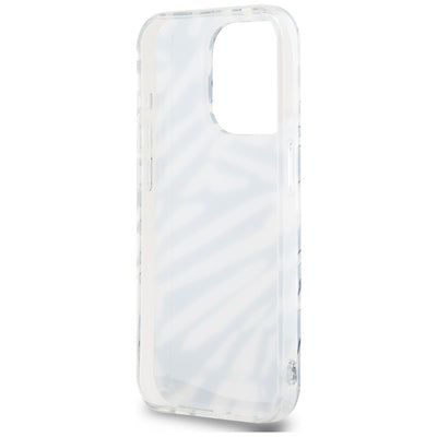 Karl Lagerfeld IML Zebra Pattern &amp; Cord case for iPhone 15 Pro - black