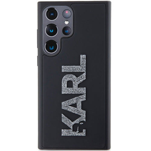 Karl Lagerfeld 3D Rubber Glitter Logo case for Samsung Galaxy S24 Ultra - black