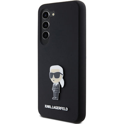 Karl Lagerfeld Silicone Ikonik Metal Pin case for Samsung Galaxy S24+ - black