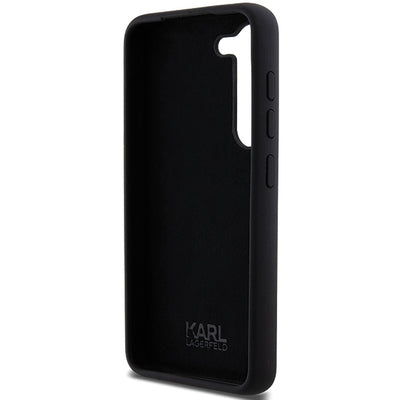 Karl Lagerfeld Silicone Ikonik Metal Pin case for Samsung Galaxy S24+ - black