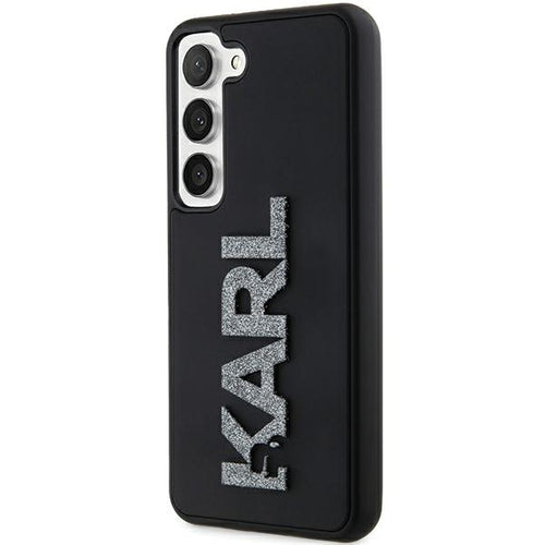 Karl Lagerfeld 3D Rubber Glitter Logo case for Samsung Galaxy S24 - black