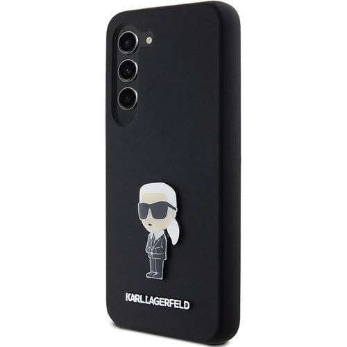 Karl Lagerfeld Silicone Ikonik Metal Pin case for Samsung Galaxy S24 - black