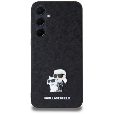 Karl Lagerfeld Saffiano Karl&amp;Choupette Pin case for Samsung Galaxy A35 - black
