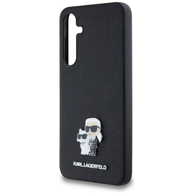Karl Lagerfeld Saffiano Karl&amp;Choupette Pin case for Samsung Galaxy A35 - black