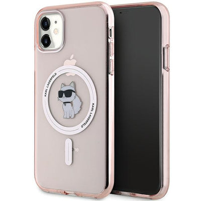 Karl Lagerfeld IML Choupette MagSafe case for iPhone 11 / Xr - pink