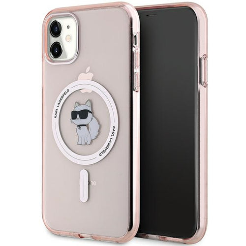 Karl Lagerfeld IML Choupette MagSafe case for iPhone 11 / Xr - pink