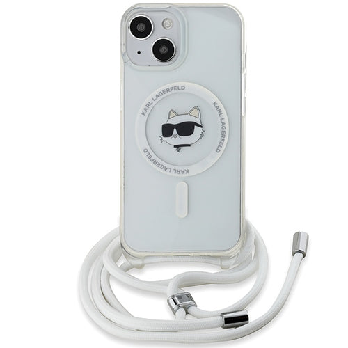 Karl Lagerfeld IML Choupette Head &amp; Cord MagSafe case for iPhone 13 / 14 / 15 - transparent