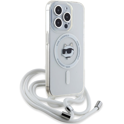 Karl Lagerfeld IML Choupette Head &amp; Cord MagSafe case for iPhone 14 Pro Max - transparent