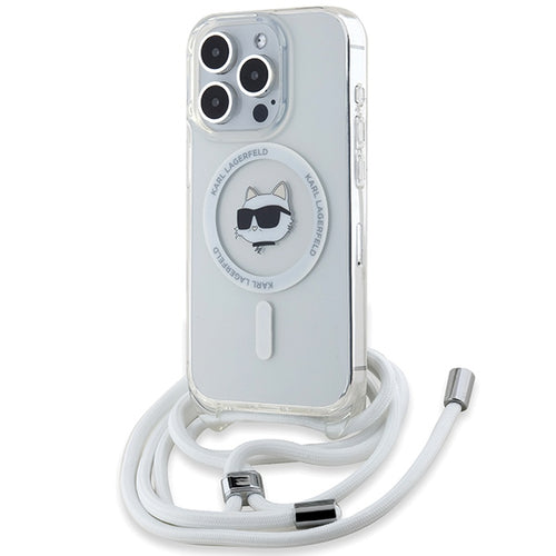 Karl Lagerfeld IML Choupette Head &amp; Cord MagSafe case for iPhone 15 Pro - transparent