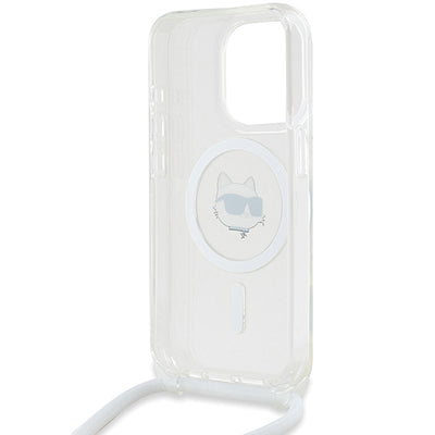 Karl Lagerfeld IML Choupette Head &amp; Cord MagSafe case for iPhone 15 Pro - transparent