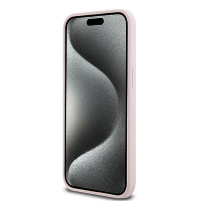 Karl Lagerfeld Silicone Karl&amp;Choupette MagSafe Case for iPhone 15 Pro - Pink