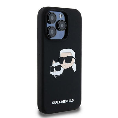 Karl Lagerfeld Silicone Karl&amp;Choupette MagSafe case for iPhone 15 Pro - black