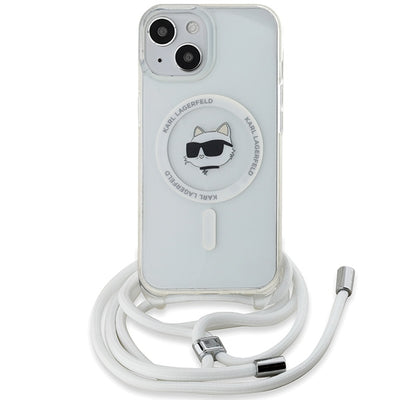 Karl Lagerfeld IML Choupette Head&amp;Cord MagSafe case for iPhone 15 / 14 / 13 - transparent