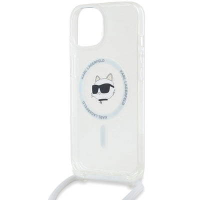 Karl Lagerfeld IML Choupette Head&amp;Cord MagSafe case for iPhone 15 / 14 / 13 - transparent
