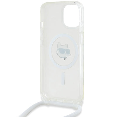 Karl Lagerfeld IML Choupette Head&amp;Cord MagSafe case for iPhone 15 / 14 / 13 - transparent