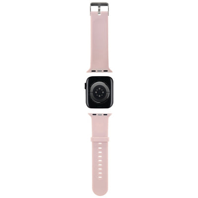 Karl Lagerfeld 3D Rubber Karl&amp;Choupette Heads strap for Apple Watch 38/40/41mm - pink