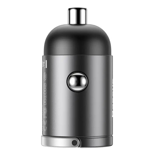 Baseus Tiny Star Mini Quick Charge Car Charger USB Port 30W Grey - Product Image 2