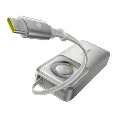 Baseus Free2Pull 10000mAh 30W powerbank with USB-C port and retractable USB-C cable - gray