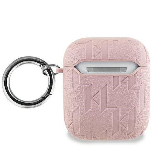 Karl Lagerfeld Monogram Karl &amp; Choupette Head case for AirPods 1 / 2 - pink