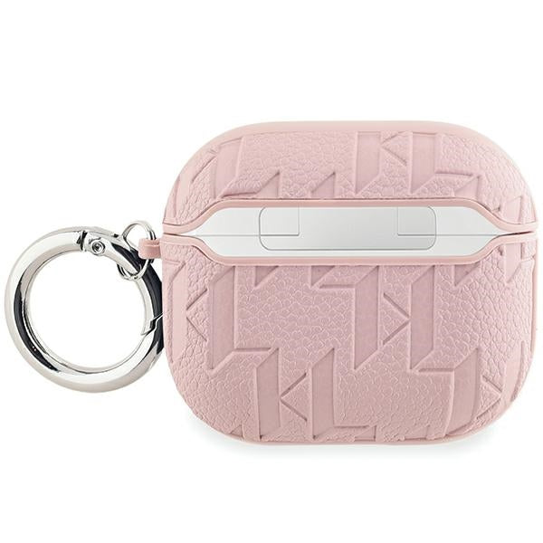 Karl Lagerfeld Monogram Karl &amp; Choupette Head Case for AirPods 3 - Pink