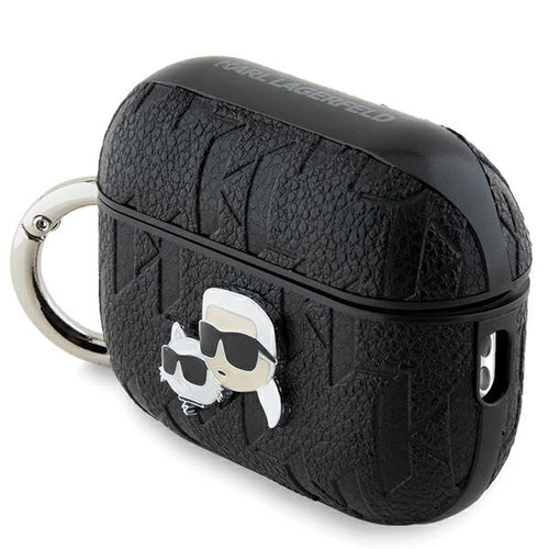 Karl Lagerfeld Monogram Karl &amp; Choupette Head Case for AirPods Pro 2 - Black